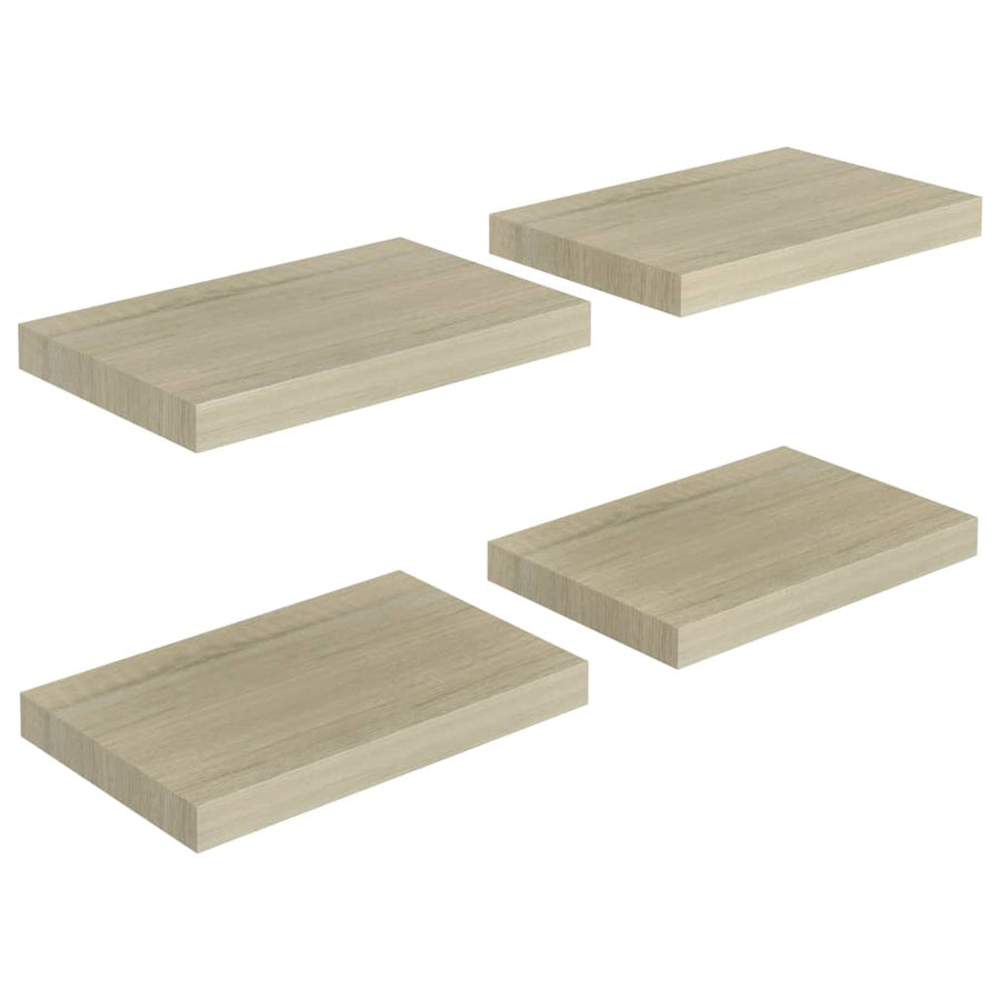 Wandschappen Zwevend 0X23X3,8 Cm Mdf Kleurig Eiken 4 40 x 23 x 3.8 cm