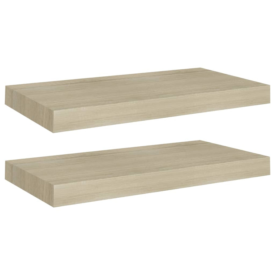 Wandschappen Zwevend 50X3X3,8 Cm Mdf Kleurig Eiken 2 50 x 23 x 3.8 cm