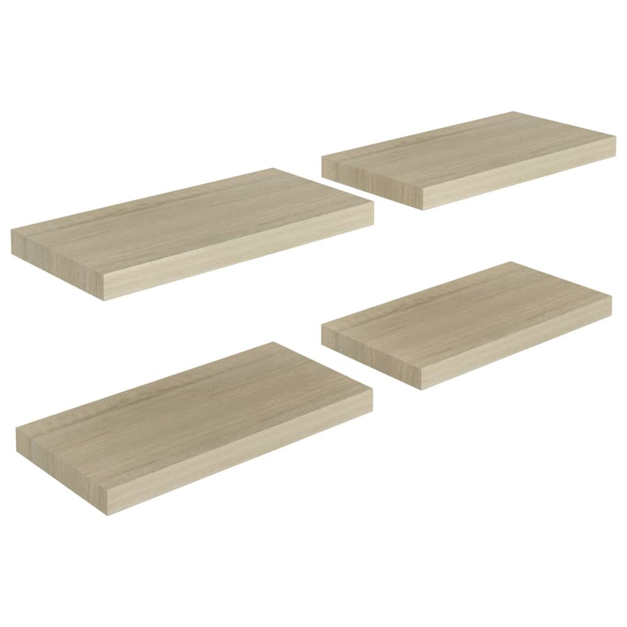 Wandschappen Zwevend 50X23X3,8 Cm Mdf Kleurig Eiken 4 50 x 23 x 3.8 cm
