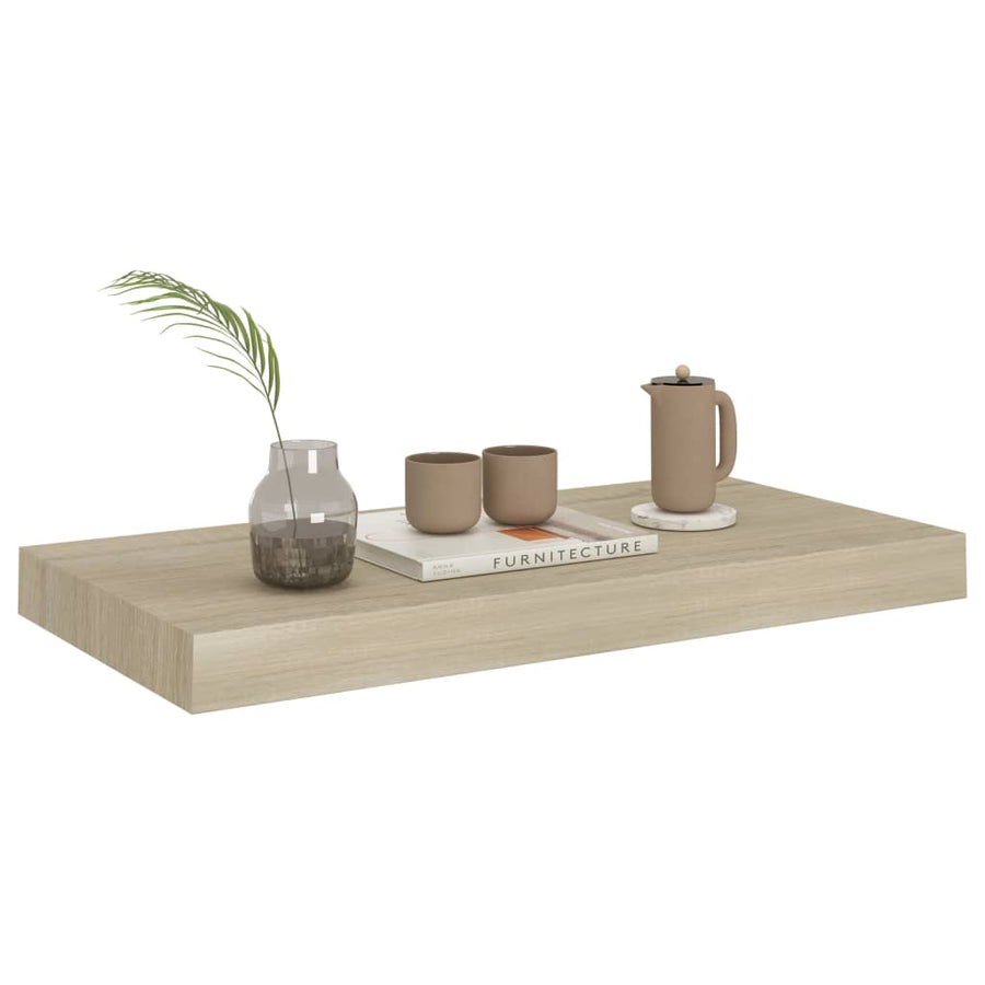 Wandschappen Zwevend 50X23X3,8 Cm Mdf Kleurig Eiken 4 50 x 23 x 3.8 cm