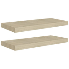 Wandschappen Zwevend 60X3,5X3,8 Cm Mdf Kleurig Eiken 2 60 x 23.5 x 3.8 cm