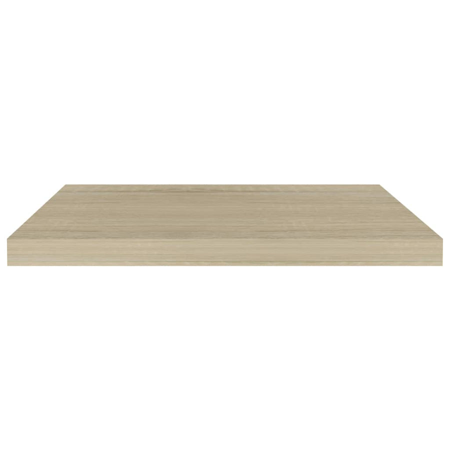 Wandschappen Zwevend 60X3,5X3,8 Cm Mdf Kleurig Eiken 2 60 x 23.5 x 3.8 cm