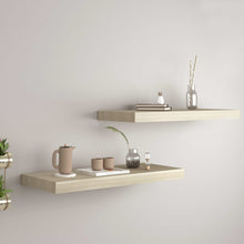Wandschappen Zwevend 60X3,5X3,8 Cm Mdf Kleurig Eiken 2 60 x 23.5 x 3.8 cm