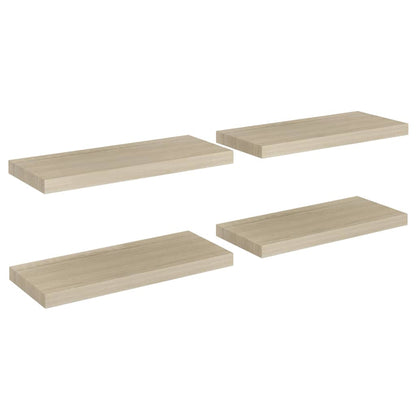 Wandschappen Zwevend 60X23,5X3,8 Cm Mdf Kleurig Eiken 4 60 x 23.5 x 3.8 cm