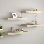 Floating wall shelves 4 pcs 60x23.5x3.8 cm MDF oak-colored