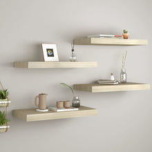 Wandschappen Zwevend 60X23,5X3,8 Cm Mdf Kleurig Eiken 4 60 x 23.5 x 3.8 cm