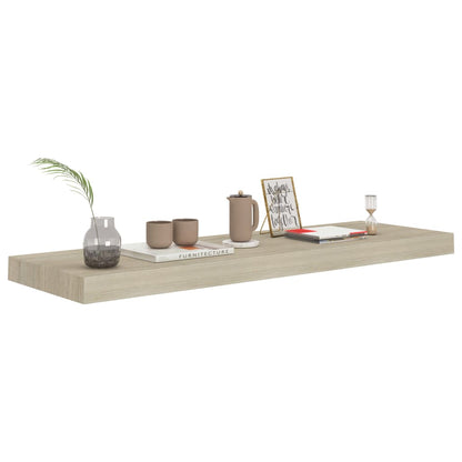 Wandschap Zwevend 80X23,5X3,8 Cm Mdf Kleurig Eiken 1 80 x 23.5 x 3.8 cm