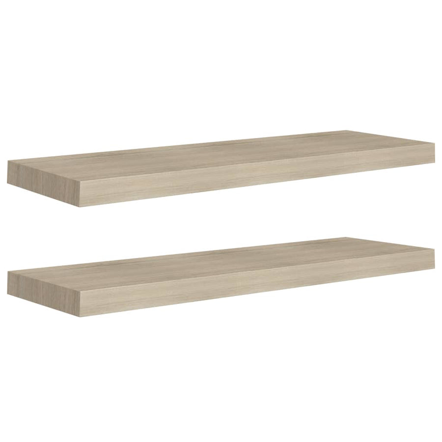 Wandschappen Zwevend 80X3,5X3,8 Cm Mdf Kleurig Eiken 2 80 x 23.5 x 3.8 cm