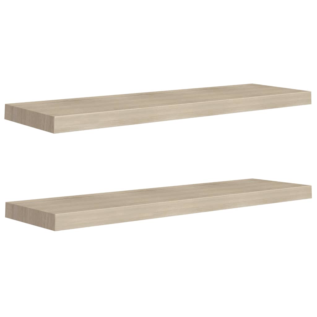 Wandschappen Zwevend 90X3,5X3,8 Cm Mdf Kleurig Eiken 2 90 x 23.5 x 3.8 cm