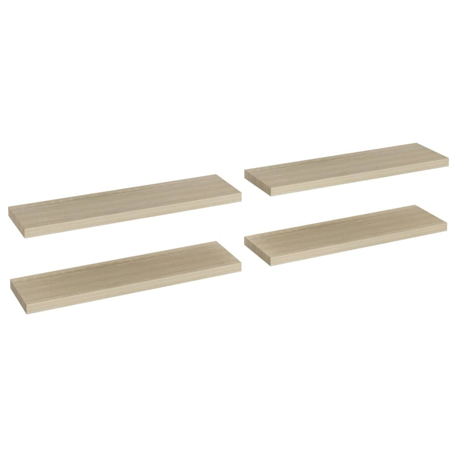 Wandschappen Zwevend 90X23,5X3,8 Cm Mdf Kleurig Eiken 4 90 x 23.5 x 3.8 cm