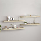 Floating wall shelves 4 pcs 90x23.5x3.8 cm MDF oak colored