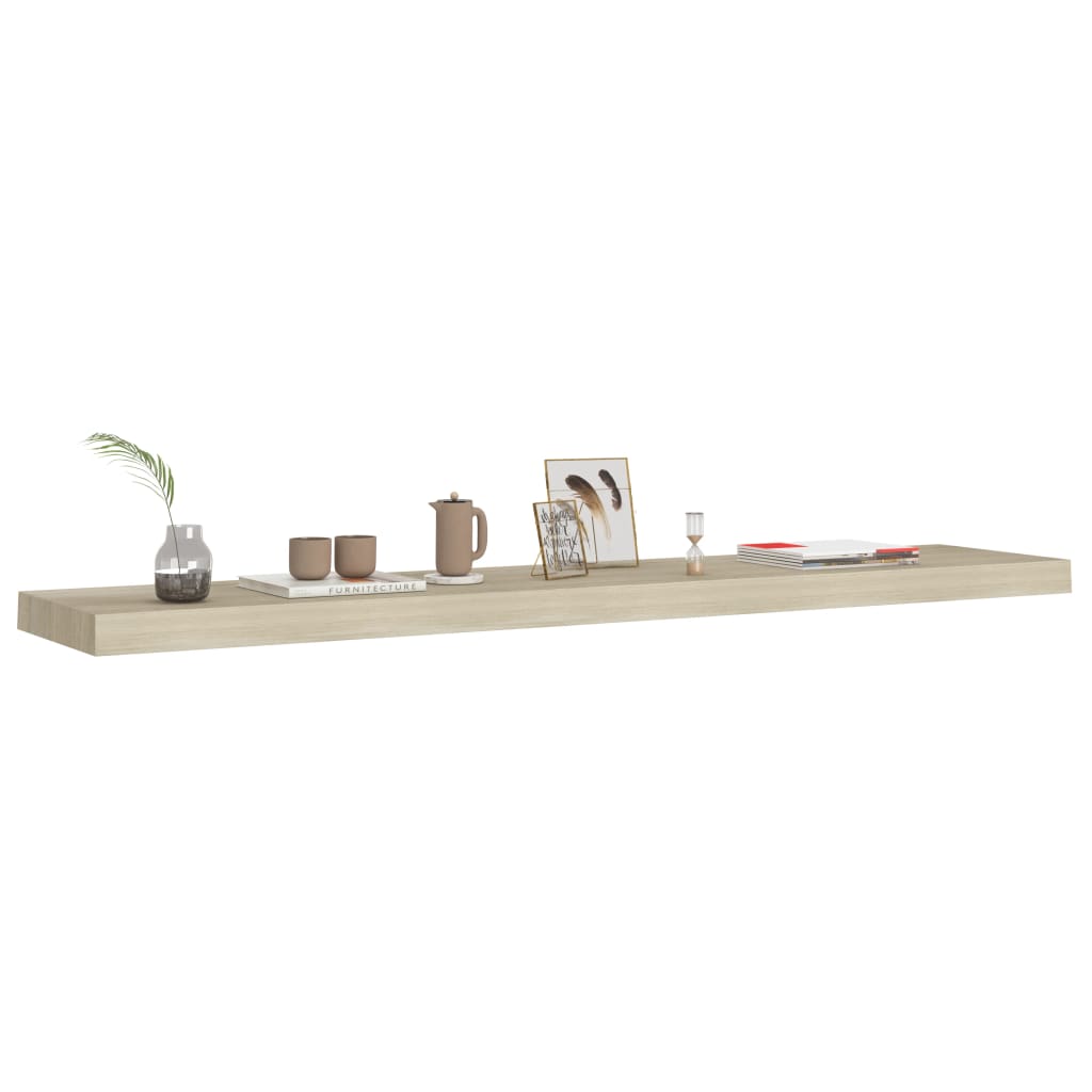 Wandschap Zwevend 20X23,5X3,8 Cm Mdf Kleurig Eiken 1 120 x 23.5 x 3.8 cm