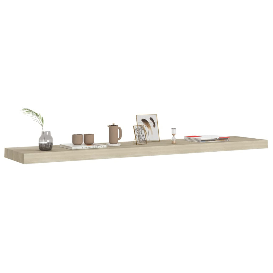 Wandschap Zwevend 20X23,5X3,8 Cm Mdf Kleurig Eiken 1 120 x 23.5 x 3.8 cm