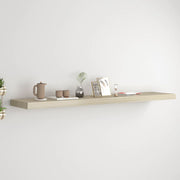 Floating wall shelf 120x23.5x3.8 cm MDF oak colored