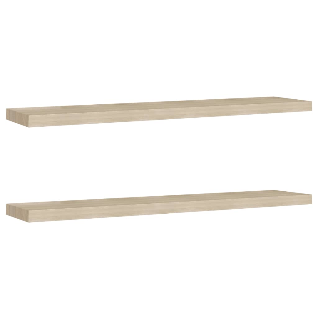 Wandschappen Zwevend 10X3,5X3,8 Cm Mdf Kleurig Eiken 2 120 x 23.5 x 3.8 cm