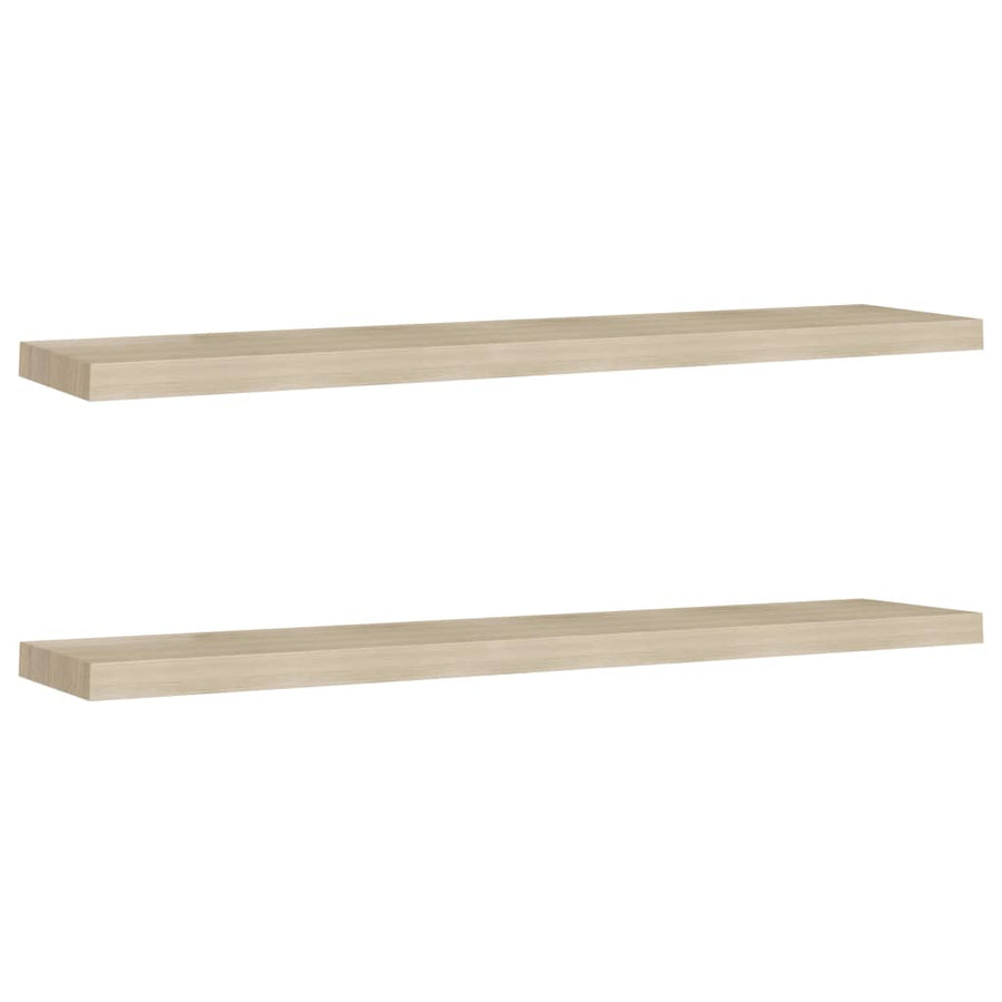 Wandschappen Zwevend 10X3,5X3,8 Cm Mdf Kleurig Eiken 2 120 x 23.5 x 3.8 cm