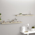 Floating wall shelves 2 pcs 120x23.5x3.8 cm MDF oak-colored