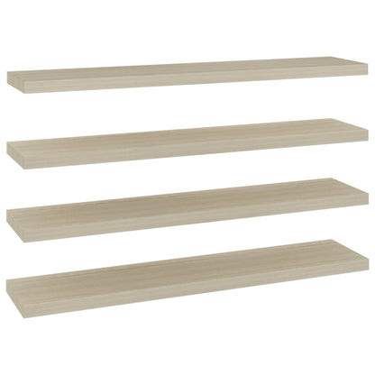Wandschappen Zwevend 120X23,5X3,8 Cm Mdf Kleurig Eiken 4 120 x 23.5 x 3.8 cm