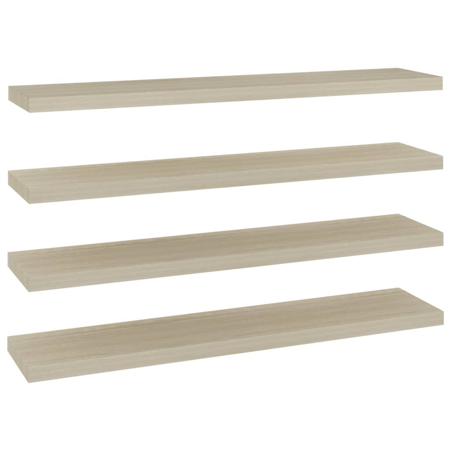 Wandschappen Zwevend 120X23,5X3,8 Cm Mdf Kleurig Eiken 4 120 x 23.5 x 3.8 cm