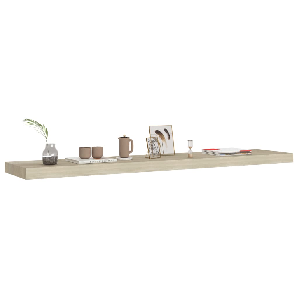 Wandschappen Zwevend 120X23,5X3,8 Cm Mdf Kleurig Eiken 4 120 x 23.5 x 3.8 cm
