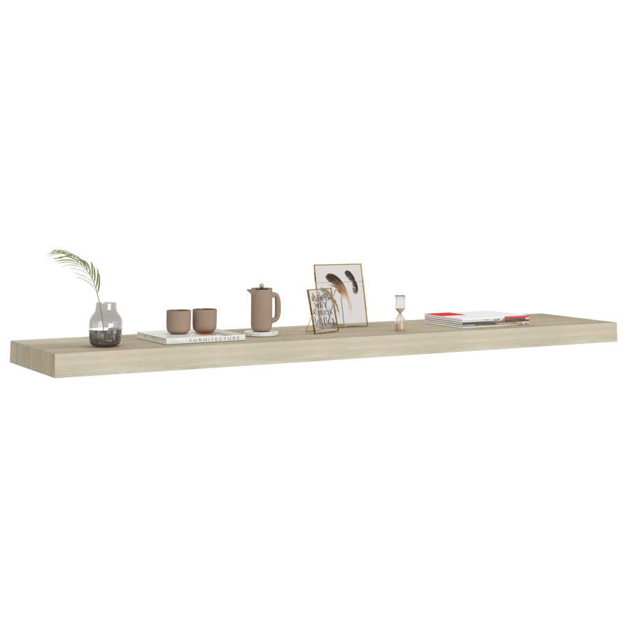 Wandschappen Zwevend 120X23,5X3,8 Cm Mdf Kleurig Eiken 4 120 x 23.5 x 3.8 cm