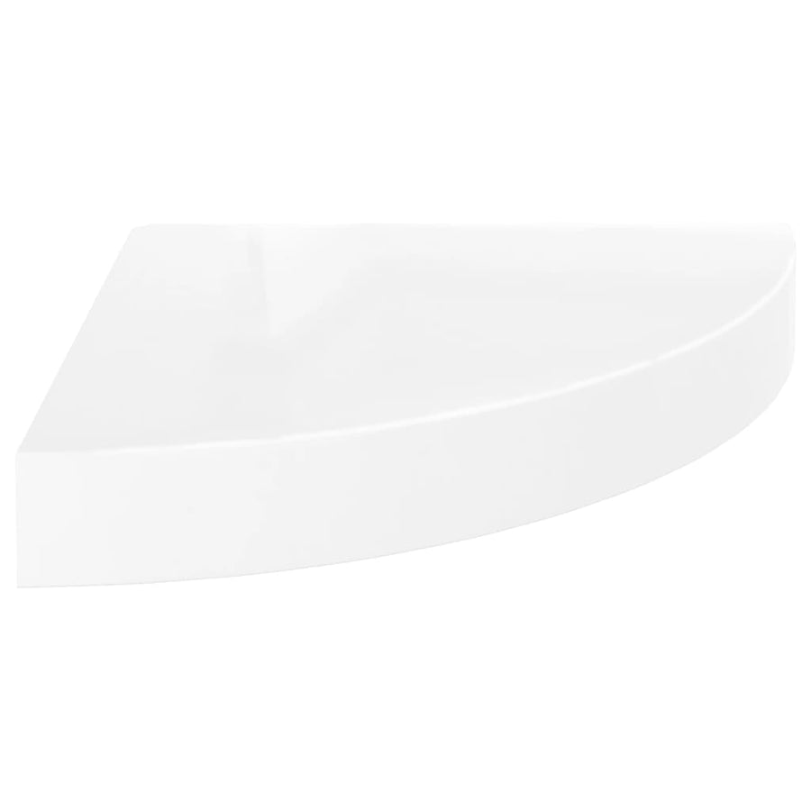 Hoekschappen Zwevend 5X5X3,8 Cm Mdf 2 25 x 25 x 3.8 cm Hoogglans wit