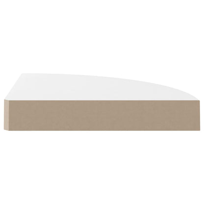 Hoekschappen Zwevend 25X25X3,8 Cm Mdf 4 25 x 25 x 3.8 cm Hoogglans wit