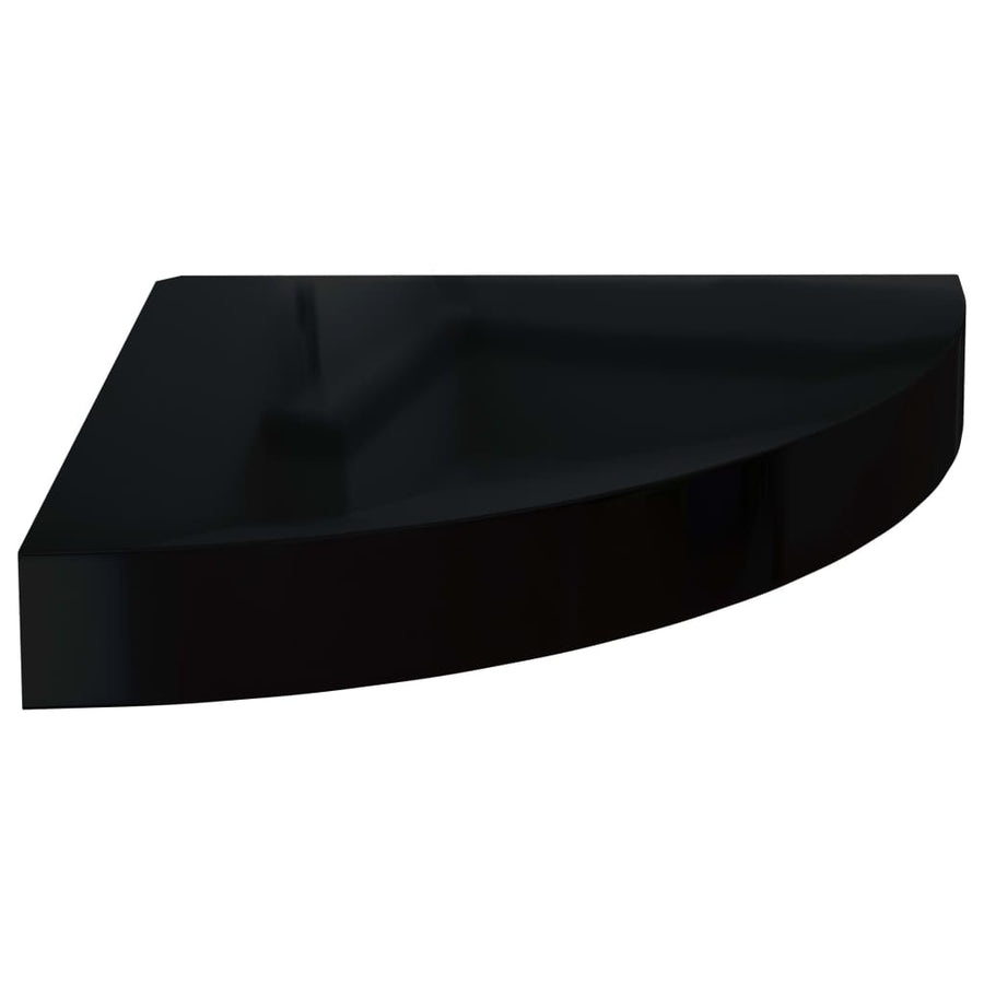 Hoekschap Zwevend 25X25X3,8 Cm Mdf 1 25 x 25 x 3.8 cm Hoogglans zwart
