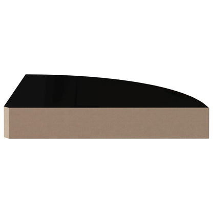 Hoekschap Zwevend 25X25X3,8 Cm Mdf 1 25 x 25 x 3.8 cm Hoogglans zwart