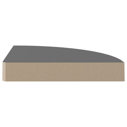 Hoekschap Zwevend 25X25X3,8 Cm Mdf 1 25 x 25 x 3.8 cm Hoogglans grijs