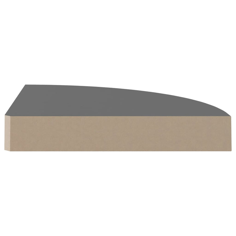 Hoekschap Zwevend 25X25X3,8 Cm Mdf 1 25 x 25 x 3.8 cm Hoogglans grijs