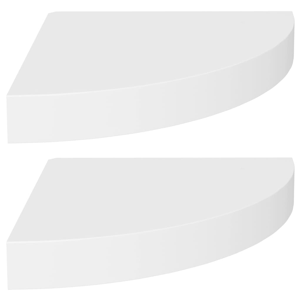 Hoekschappen Zwevend 5X5X3,8 Cm Mdf 2 25 x 25 x 3.8 cm Wit