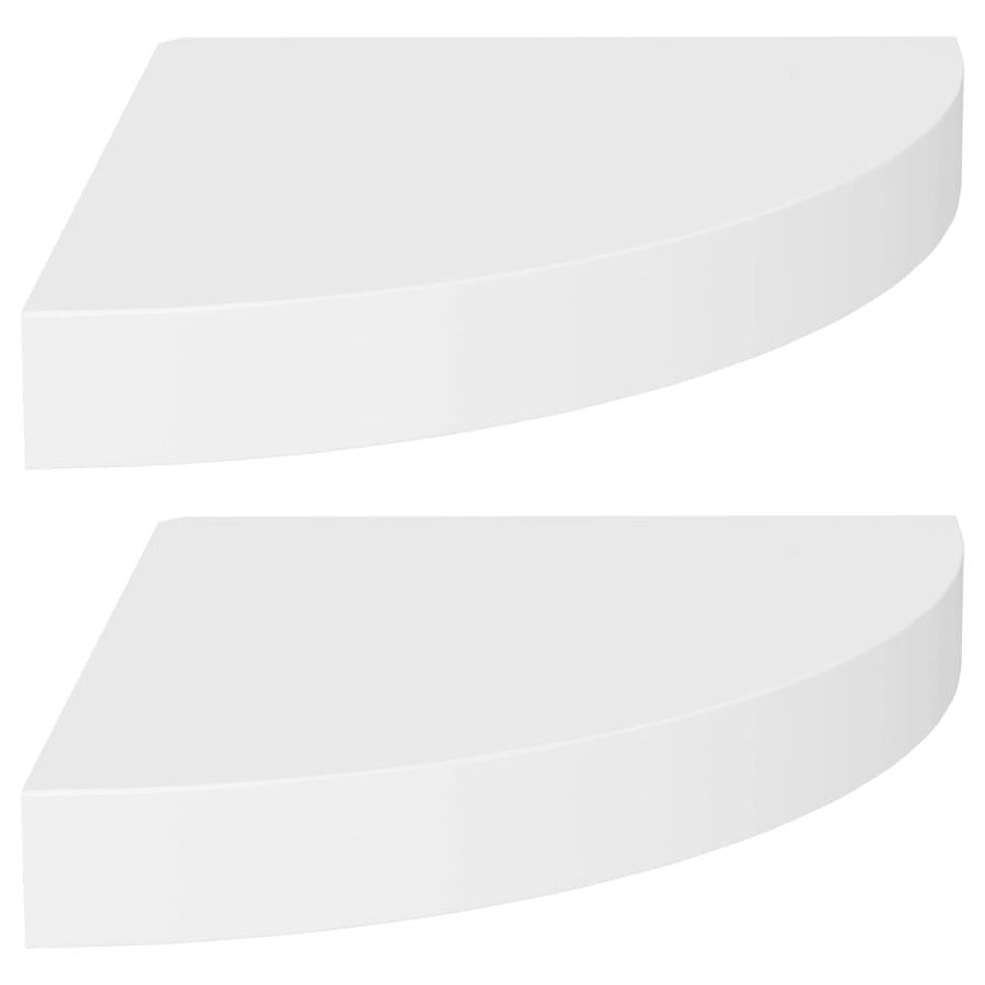 Hoekschappen Zwevend 5X5X3,8 Cm Mdf 2 25 x 25 x 3.8 cm Wit