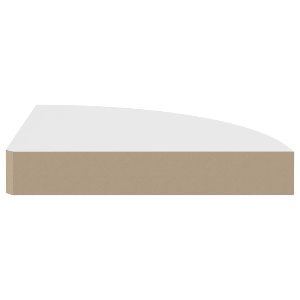 Hoekschappen Zwevend 5X5X3,8 Cm Mdf 2 25 x 25 x 3.8 cm Wit