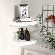 Floating corner shelves 2 pcs 25x25x3.8 cm MDF white