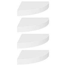 Hoekschappen Zwevend 25X25X3,8 Cm Mdf 4 25 x 25 x 3.8 cm Wit