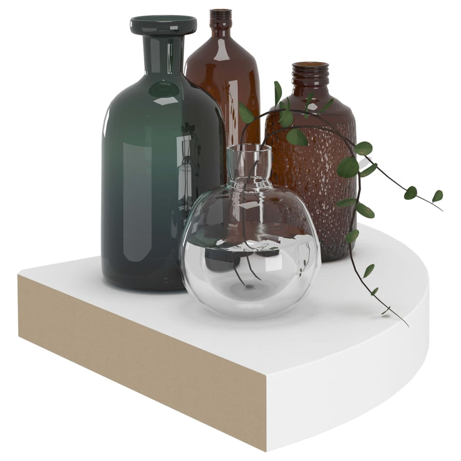Hoekschappen Zwevend 25X25X3,8 Cm Mdf 4 25 x 25 x 3.8 cm Wit