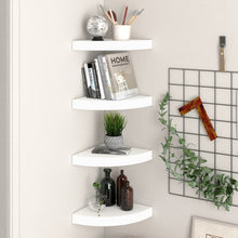 Hoekschappen Zwevend 25X25X3,8 Cm Mdf 4 25 x 25 x 3.8 cm Wit