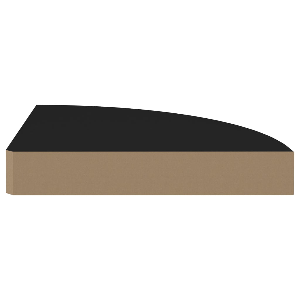 Hoekschap Zwevend 25X25X3,8 Cm Mdf 1 25 x 25 x 3.8 cm Zwart