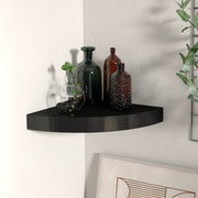 Floating corner shelf 25x25x3.8 cm MDF black