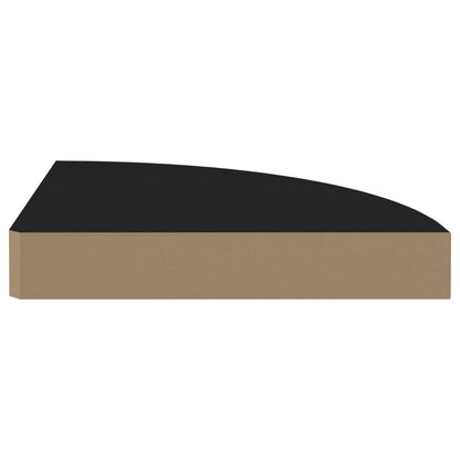 Hoekschappen Zwevend 25X25X3,8 Cm Mdf 4 25 x 25 x 3.8 cm Zwart