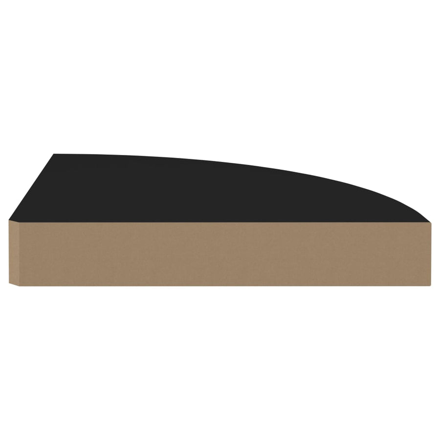 Hoekschappen Zwevend 25X25X3,8 Cm Mdf 4 25 x 25 x 3.8 cm Zwart