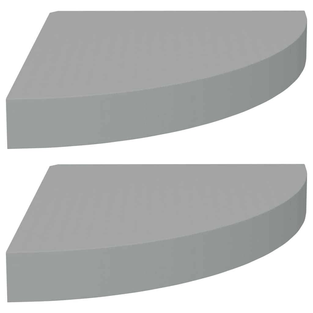 Hoekschappen Zwevend 5X5X3,8 Cm Mdf 2 25 x 25 x 3.8 cm Grijs