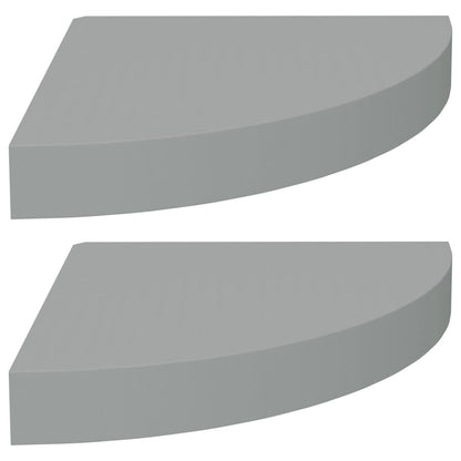 Hoekschappen Zwevend 5X5X3,8 Cm Mdf 2 25 x 25 x 3.8 cm Grijs