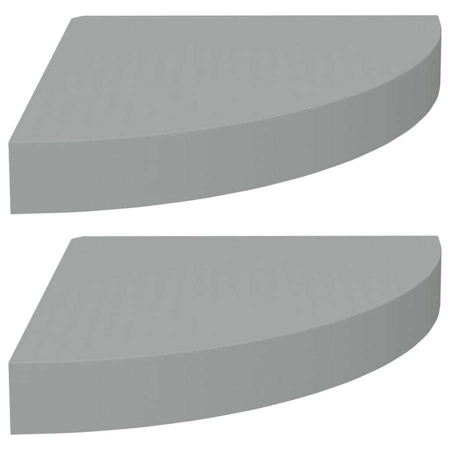 Hoekschappen Zwevend 5X5X3,8 Cm Mdf 2 25 x 25 x 3.8 cm Grijs