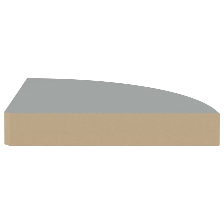 Hoekschappen Zwevend 5X5X3,8 Cm Mdf 2 25 x 25 x 3.8 cm Grijs