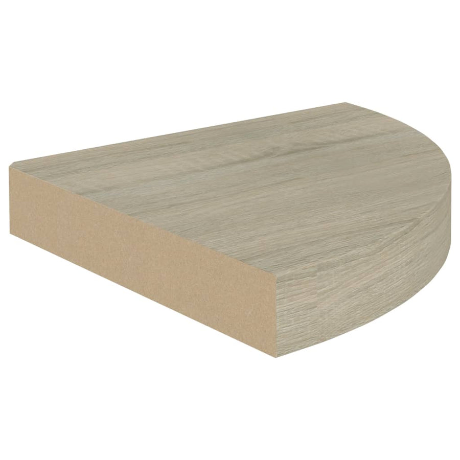 Hoekschap Zwevend 25X25X3,8 Cm Mdf Kleurig 1 25 x 25 x 3.8 cm Eiken
