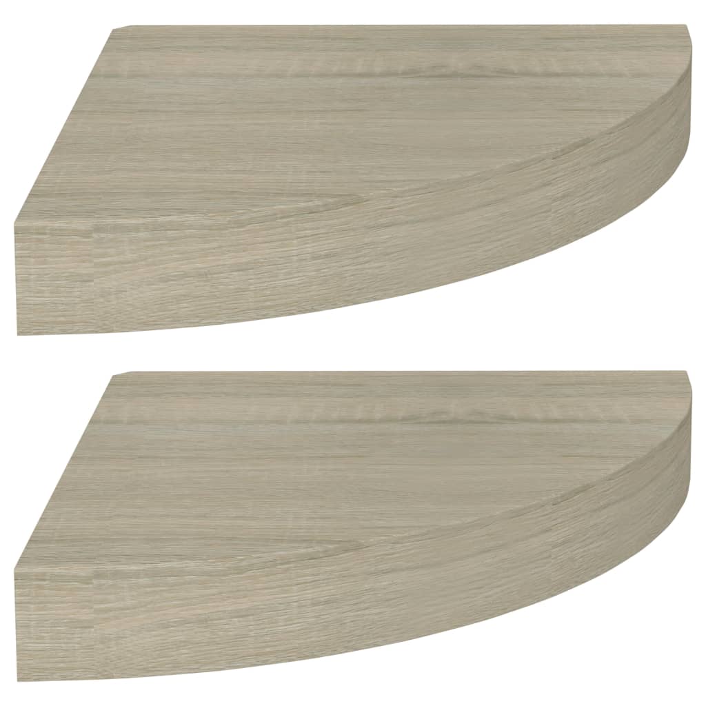 Hoekschappen Zwevend 5X5X3,8 Cm Mdf Kleurig 2 25 x 25 x 3.8 cm Eiken