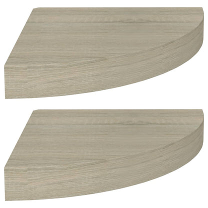 Hoekschappen Zwevend 5X5X3,8 Cm Mdf Kleurig 2 25 x 25 x 3.8 cm Eiken