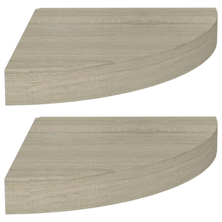 Hoekschappen Zwevend 5X5X3,8 Cm Mdf Kleurig 2 25 x 25 x 3.8 cm Eiken